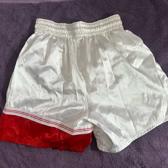 Nike White Shorts with Red Accent Panel - Picture 2 of 3